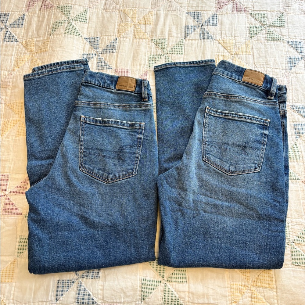 AEO Curvy Strigid Mom Jeans Bundle (2 Pairs)